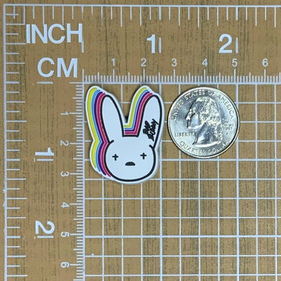 NWOT Bad Bunny Croc Charm Multi Colored Shadow Ears - Picture 3 of 3